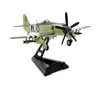 CMO Military Fighter Alloy Die Cast Model, 1/72 Scale British Sea Fury Carrier Fighter Model, Adult Toys And Decorations, 5.9Inch X 6.3Inch
