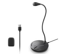 CMOCIIY Instrument Microphone for Singing, Podcasting, Voice Video Recording, Plug & Play USB Desktop Microphone for PC with Mute Button & LED Indicator, Compatible with Windows/Mac