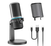 CMOCIIY USB Condenser Gaming Mic, PC Computer Microphone for Streaming