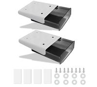 CMOISO Under the Table Storage Box, 2 Pieces Hidden Drawer Creative Desk Sticker, Drawer Tray Desk Organizer for Home and Office (Black)