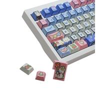 Cmokifuly Rabbit Cute Keycaps Cherry Profile Blue Jeans Style Keycap for Mechanical/Magnetic Keyboard,149 Keys 5-sides Dye-Sub Custom PBT Keycaps (Cherry Profile)
