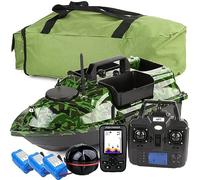 CMOLVUR 12000mah GPS Fishing Bait Boat with LCD Fishfinder, Includes Handbag and Accessories, One Key Return, 16 Memory Points for Carp Fishing