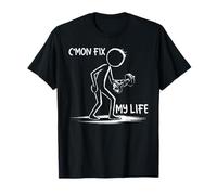 C'mon Fix My Life Dumbbell Design Funny Fitness Workout T-Shirt