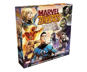 CMON, Marvel Zombies: Fantastic 4 Under Siege - A Zombicide Game, Expansion, Connoisseur Game, Dungeon Crawler, 1-6 Players, From 14+ Years, 60 Minutes, German, Multicoloured, Colourful