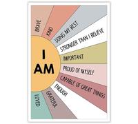 Cmoqtiv Positive Affirmations Growth Mindset Educational Canvas Wall Art Mental Health Calm Down Corner poster Therapy Emotion Office Prints Painting For Home Bedroom Wall Decor 12x16in Unframed