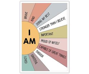 Cmoqtiv Positive Affirmations Growth Mindset Educational Canvas Wall Art Mental Health Calm Down Corner poster Therapy Emotion Office Prints Painting For Home Bedroom Wall Decor 12x16in Unframed