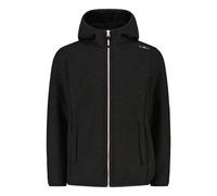 CMP - Girl's Jacket Fix Hood Bonded Knitted w. Fur - Fleece jacket size 116, black