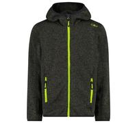 CMP - Boy's Jacket Fix Hood Jacquard Knitted - Fleece jacket size 128, black