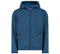 CMP - Boy's Jacket Fix Hood Jacquard Knitted - Fleece jacket size 128, blue