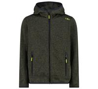 CMP - Boy's Jacket Fix Hood Jacquard Knitted - Fleece jacket size 140, olive
