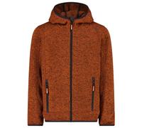 CMP - Boy's Jacket Fix Hood Jacquard Knitted - Fleece jacket size 176, brown/red