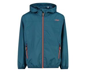 CMP Boys Rain Fix Hood Jacket, Dark Turquoise, 4 Years UK