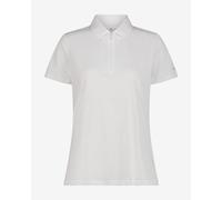 CMP Breathable Zip short sleeve polo shirt pure white women - M