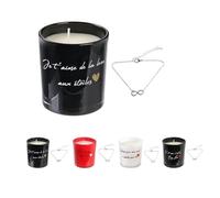 CMP Candle with Jewellery Surprise Words of Love - 'You and Me, C'est Le Big Love'