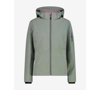 CMP Full Zip Hood Softshell Jacket grey-green Women - XXS