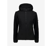 CMP FullZip Hood Softshell Jacket Black Women - XXS