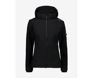CMP FullZip Hood Softshell Jacket Black Women - XXS