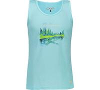 CMP Girls' Canotta Outdoor Traspirante E Con Trattamento Antibatterico Tank Top, Giada, 104