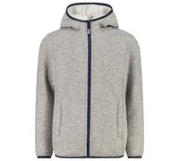 CMP - Girl's Jacket Fix Hood Bonded Knitted w. Fur - Fleece jacket size 110, grey