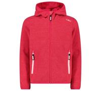 CMP - Girl's Jacket Fix Hood Jacquard Knitted 3H19825 - Fleece jacket size 104, red