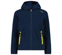 CMP - Girl's Jacket Fix Hood Jacquard Knitted 3H19825 - Fleece jacket size 110, blue