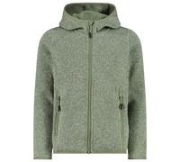 CMP - Girl's Jacket Fix Hood Jacquard Knitted 3H19825 - Fleece jacket size 110, olive
