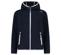 CMP - Girl's Jacket Fix Hood Jacquard Knitted 3H19825 - Fleece jacket size 128, blue