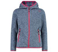 CMP - Girl's Jacket Fix Hood Jacquard Knitted 3H19825 - Fleece jacket size 128, grey