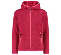 CMP - Girl's Jacket Fix Hood Jacquard Knitted 3H19825 - Fleece jacket size 128, pink