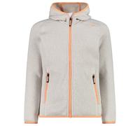 CMP - Girl's Jacket Fix Hood Jacquard Knitted 3H19825 - Fleece jacket size 140, grey