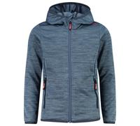 CMP - Girl's Jacquard Knitted Jacket Fix Hood - Fleece jacket size 128, blue/grey