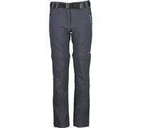 CMP Girls' Zip Off Dry Function Trousers, Titanium, 98 cm