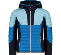 Hybrid hooded puffer jacket for girls CMP Bleu 8 ans