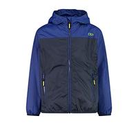 CMP - Kid Jacket Rain Fix Hood, Black Blue, 152