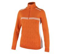 Cmp Knit Sweater Leisure Pullover Wool Jumper Orange Collar Stretch