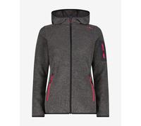 CMP Knit-Tech Hooded Fleece Grey Pink Women - S