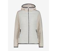 CMP Knit Tech Hybrid Hooded Fleece Pearl White Women - S
