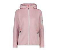CMP - Knit-Tech Women's Jacket with Fixed Hood, Rose-White, 10