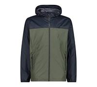CMP - Man Jacket Rain Fix Hood, Oil Green, 46