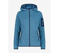CMP Melange Knit-Tech Heavy Fleece Hooded Fleece Jacket Capri Blue Women - XXS