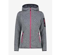 CMP Melange Knit-Tech Heavy Hooded Fleece Mottled Grey Women - XXL