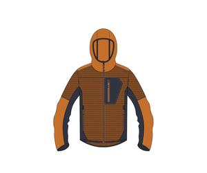 CMP - Men's Knit Tech Fleece Jacket with Fixed Hood, Jaffa-Anthracite, 54