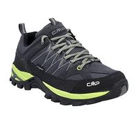 CMP Men's Rigel Low Trekking Shoes WP, Anthracite-Limegreen, 10.5 UK