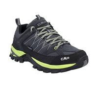 CMP Men's Rigel Low Trekking Shoes WP, Anthracite-Limegreen, 8 UK