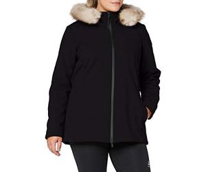 CMP Parka Softshell Padded Hooded Eco Fur, Women's Jacket, womens, Jacket, 30K3786, Black, 52