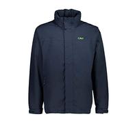 CMP - Man Jacket Snaps Hood, Black Blue, 54