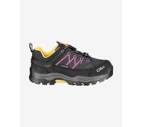 CMP Rigel Low WaterProof Trainers Black Yellow Pink Kids - 28