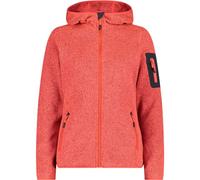 CMP - Woman Jacket Fix Hood, Poppy-Red Fluo-Anthracite, M
