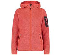 CMP - Woman Jacket Fix Hood, Poppy-Red Fluo-Anthracite, XS