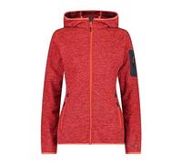 CMP - Woman Jacket Fix Hood, Red Fluo-Poppy-Anthracite, M